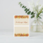 Herfst bladeren plaats kaart plaatskaartje (Staand voorkant)