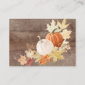 Herfst Bladeren Pompoen Display Douche Informatiekaartje (Achterkant)