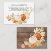 Herfst Bladeren Pompoen Display Douche Informatiekaartje (Voorkant / Achterkant)