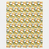 Herfst Bladeren Pompoen en Zonnebloem Knus Fleece Deken (Voorkant)