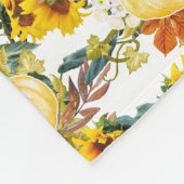 Herfst Bladeren Pompoen en Zonnebloem Knus  Fleece Deken (Hoek)