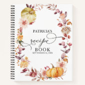 Herfst bladeren pompoen Vrijgezellenfeest recept b Notitieboek (Voorkant)