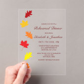 Herfst bladeren repetitie diner acryl uitnodigingen (Insitu (Draagbaar))