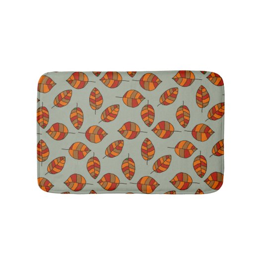 Herfst bladeren rood blad patroon op elke kleur badmat (Voorkant)