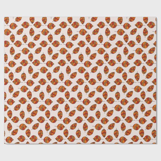 Herfst bladeren rood blad patroon op elke kleur cadeaupapier (Vlak)