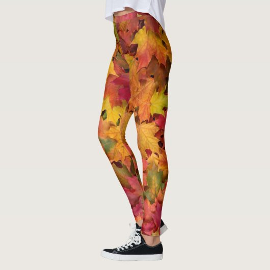 Herfst bladeren rood geel goud herfstkleuren leggings (Links)