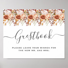 Herfst Bladeren Rustieke Landelijke Boho Bruiloft Poster