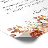 Herfst Bladeren Rustieke Landelijke Boho Bruiloft Poster (Hoek)