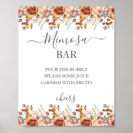 Herfst Bladeren Rustieke Landelijke Boho Bruiloft Poster