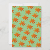 Herfst bladeren rustieke salie Herfst bloemenbruil Kaart (Achterkant)