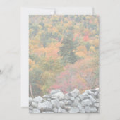 Herfst Bladeren Stenen Muur Natuur  Kaart (Achterkant)