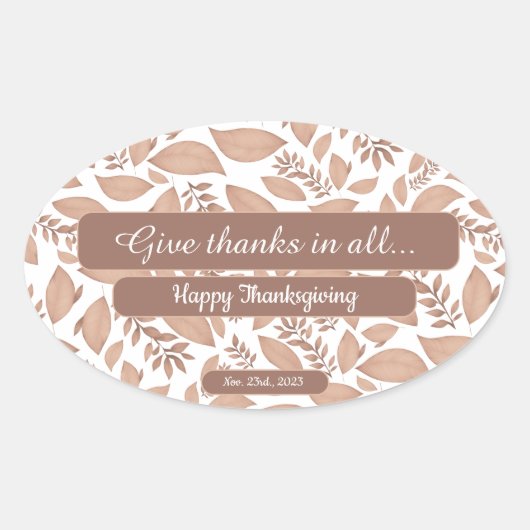 Herfst bladeren stroom geven bedankt Sticker (Voorkant)