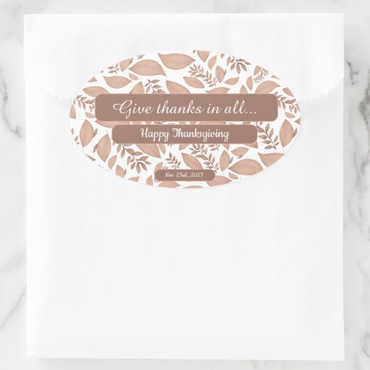 Herfst bladeren stroom geven bedankt Sticker (Tas)