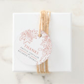 Herfst bladeren tekenen sinaasappel bruiloft bedan bedankjes labels (In situ)