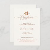 Herfst bladeren terracotta bruiloft receptie invoe informatiekaartje (Voorkant / Achterkant)