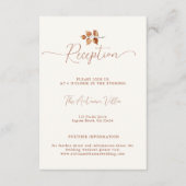 Herfst bladeren terracotta bruiloft receptie invoe informatiekaartje (Voorkant)