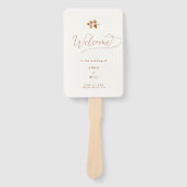 Herfst bladeren terracotta chique bruiloft program handwaaier (Voorkant)