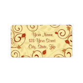 Herfst bladeren Thanksgiving Adresetiketten Etiket (Voorkant)