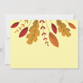 Herfst bladeren Thanksgiving feest Kaart (Achterkant)