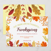 Herfst bladeren Thanksgiving feest Kaart (Voorkant / Achterkant)