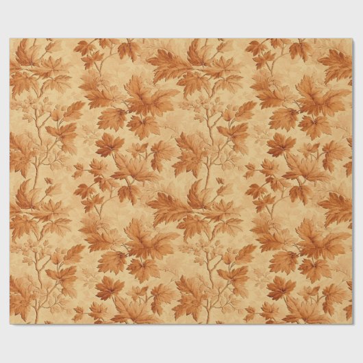Herfst bladeren thema modern Toile de Jouy patroon Cadeaupapier (Vlak)
