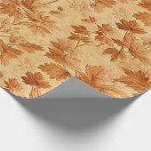 Herfst bladeren thema modern Toile de Jouy patroon Cadeaupapier (Hoek)