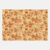 Herfst bladeren thema modern Toile de Jouy patroon Inpakpapier Vel (Voorkant)