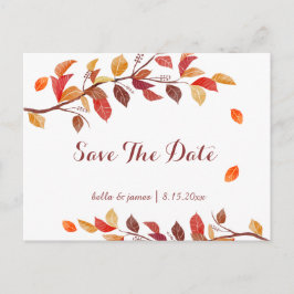 Herfst Bladeren Trouwkaart Save The Date Kaarten