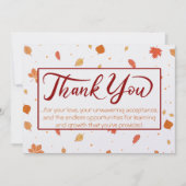 Herfst bladeren van dankbaarheid Dank u kaart (Voorkant)