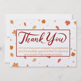 Herfst bladeren van dankbaarheid Dank u kaart