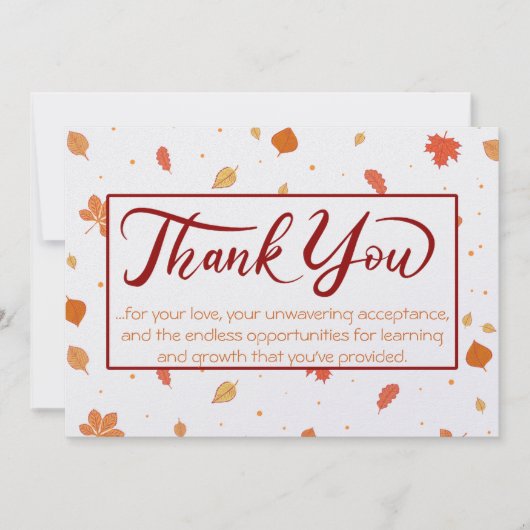 Herfst bladeren van dankbaarheid Dank u kaart (Voorkant)