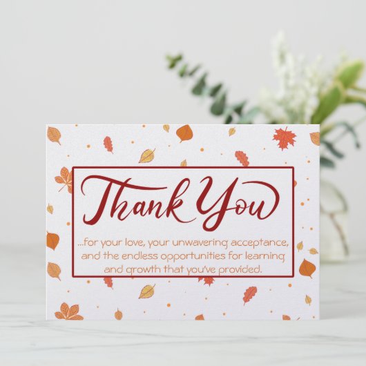 Herfst bladeren van dankbaarheid Dank u kaart (Staand voorkant)