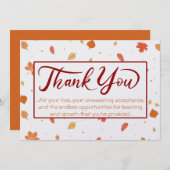 Herfst bladeren van dankbaarheid Dank u kaart (Voorkant / Achterkant)