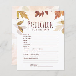 Herfst bladeren voorspelling voor Baby shower spel
