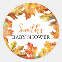 Herfst bladeren warm kleur Baby shower