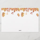 Herfst bladeren - Wie ben ik vrijgezellenfeest spe Briefpapier (Achterkant)