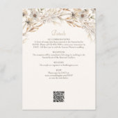 Herfst Bladeren Wildflowers Wedding Details Informatiekaartje (Voorkant)
