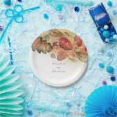 Herfst bladeren witte bruiloft papieren bordje (Feest)