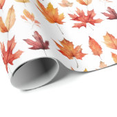 Herfst bladeren zijn bloemen citaat patroon cadeaupapier (Rol Hoek)