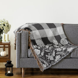 Herfst Bladgroen Herfstbloemen & Bladgroen Plaid Deken