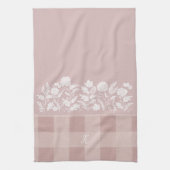 Herfst Bladgroen Herfstbloemen & Bladgroen Plaid Theedoek (Verticaal)