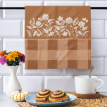 Herfst Bladgroen Herfstbloemen & Bladgroen Sinaasa Theedoek<br><div class="desc">Herfst herfst verliefd op de perfecte combinatie van mooi gebladerte, herfstbloemen en gezellige plaid met onze herfst-stijl gezellige chique home decor theedoek. Personaliseer met je eigen monogram en transformeer je ruimte in een gezellig heiligdom voor onvergetelijke Thanksgiving bijeenkomsten en herfst home decoratie. Illustraties zijn handgetekende originele illustraties van Moodthology Papery....</div>