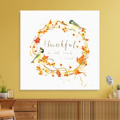 Herfst Bladkrans Dankbaar Geloof Familie Vrienden Canvas Afdruk (Insitu (Woonkamer))