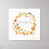 Herfst Bladkrans Dankbaar Geloof Familie Vrienden Canvas Afdruk (Voorkant)