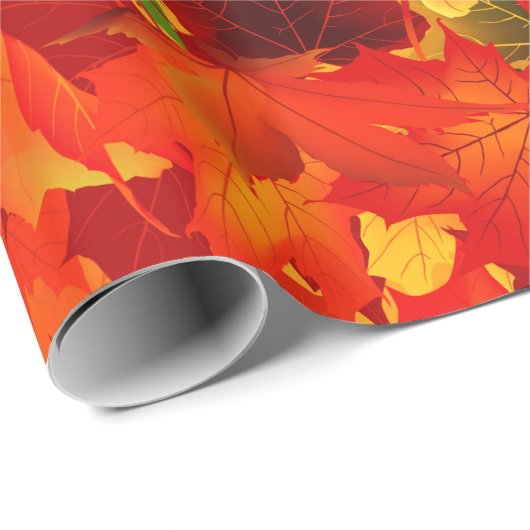 Herfst Bladpatroon inpakpapier (Rol Hoek)