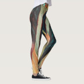 Herfst bladpatroon met gekleurde vormen contempory leggings (Rechts)