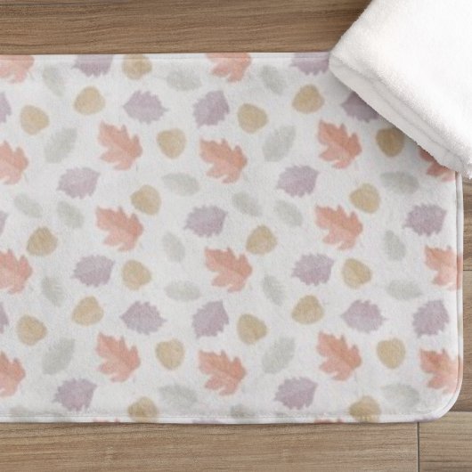Herfst bladpatroon van zacht pastel | Minimalistis Badmat
