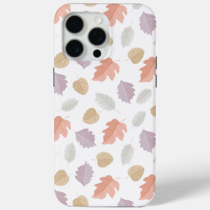 Herfst bladpatroon van zacht pastel Minimalistis iPhone 15 Pro Max Hoesje
