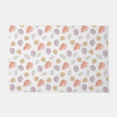 Herfst bladpatroon van zacht pastel | Minimalistis Deurmat (Voorkant)