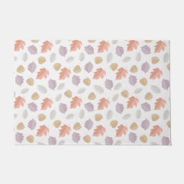 Herfst bladpatroon van zacht pastel | Minimalistis Deurmat